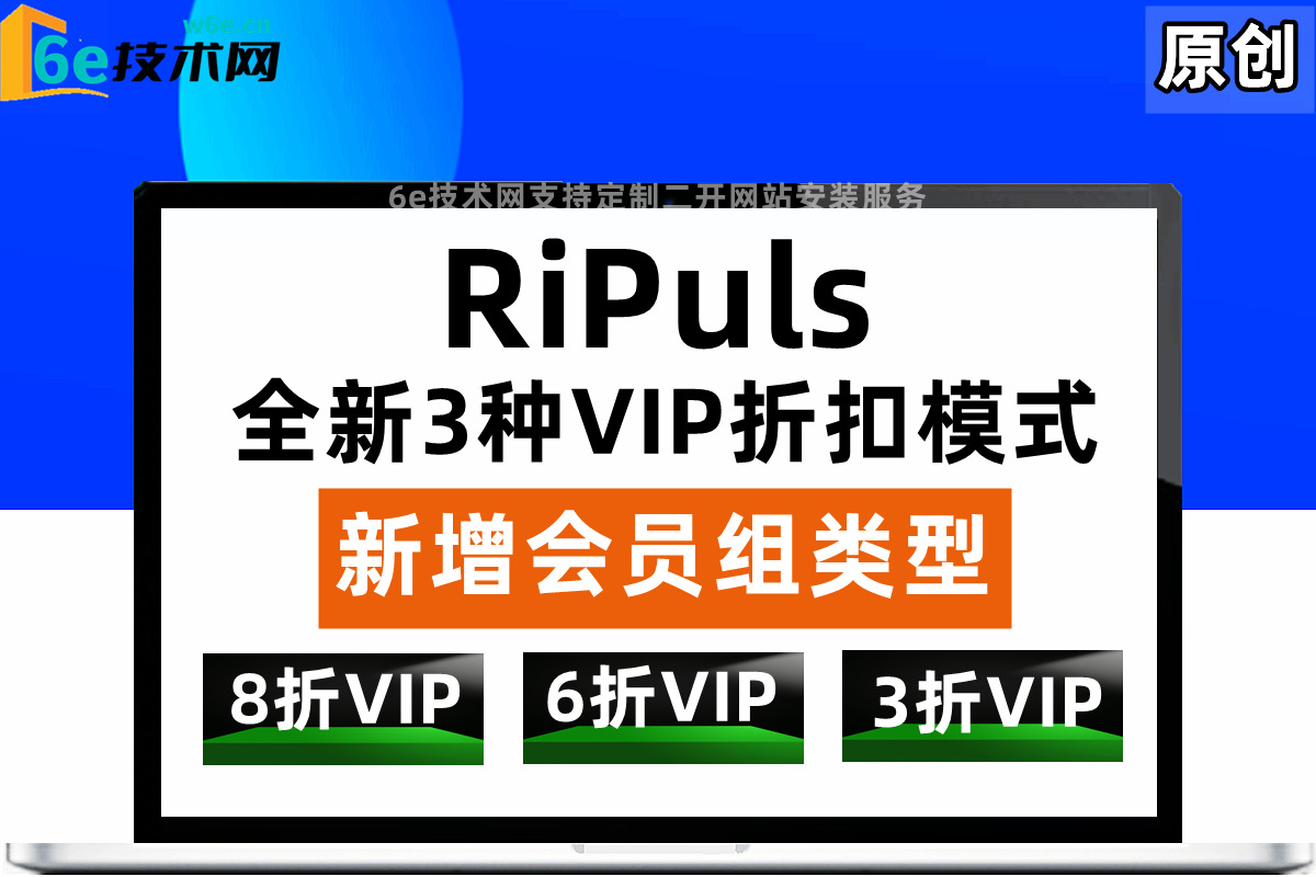 RiPuls主题-本站同款【4款折扣VIP】-8折-6折-3折-0折会员组-用户根据折扣购买付费-陌佑网旗下