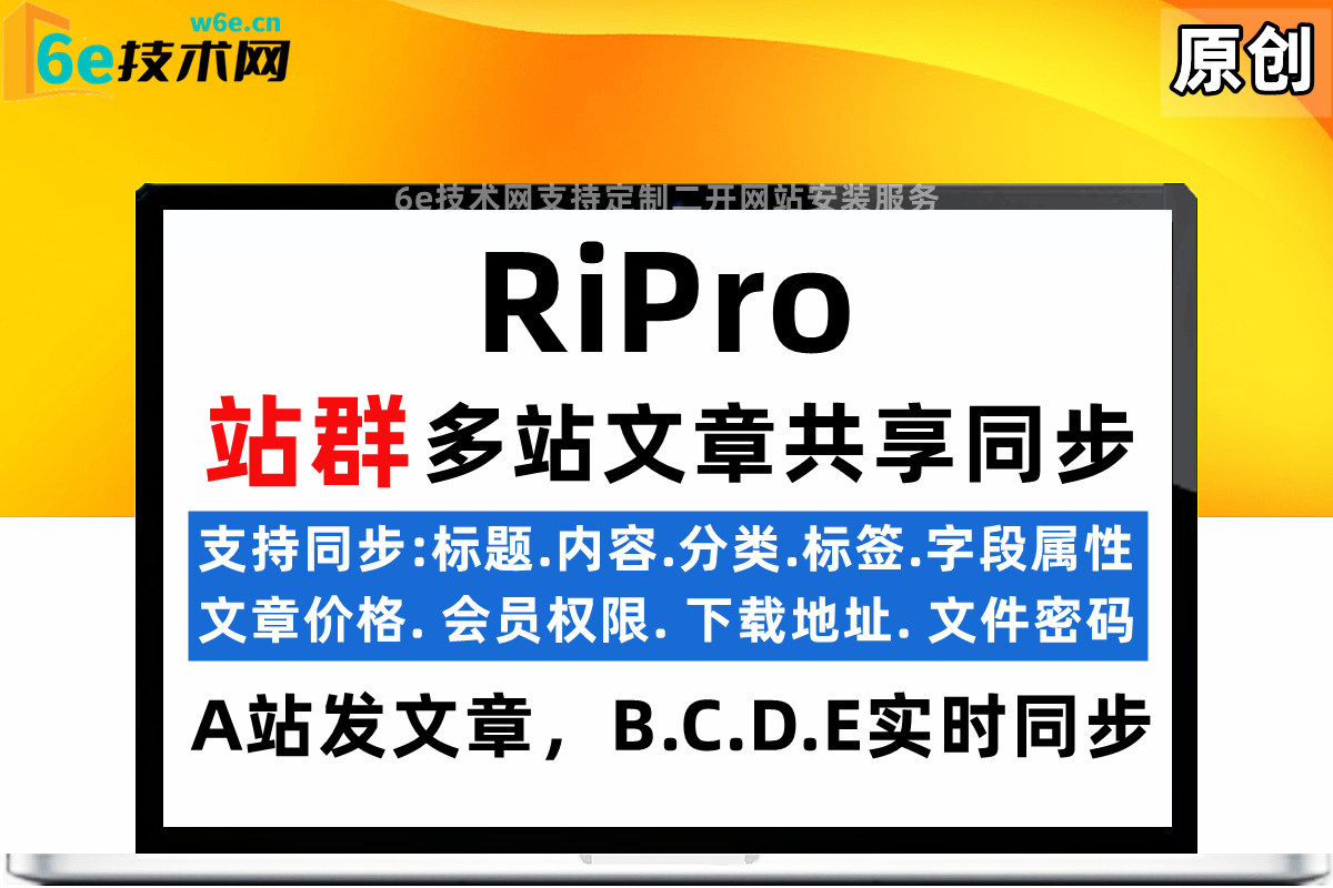 RiPro日主题-【站群文章同步】-支持多个网站-实时批量更新文章-WP站群强大功能-非插件-陌佑网旗下