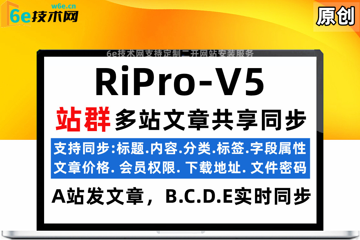 RiPro-V5-【多站共享文章同步】-A站发布文章-B-C-D站同时更新文章-参数权限同步-非插件-陌佑网旗下