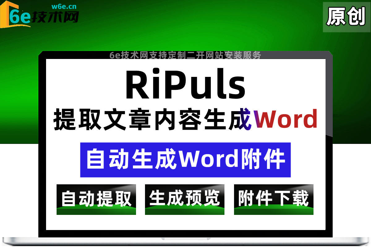 RiPuls主题-【文章内容生成-Word文档】通过独立的下载按钮-自动生成Word文档-该按钮仅VIP可见-陌佑网旗下